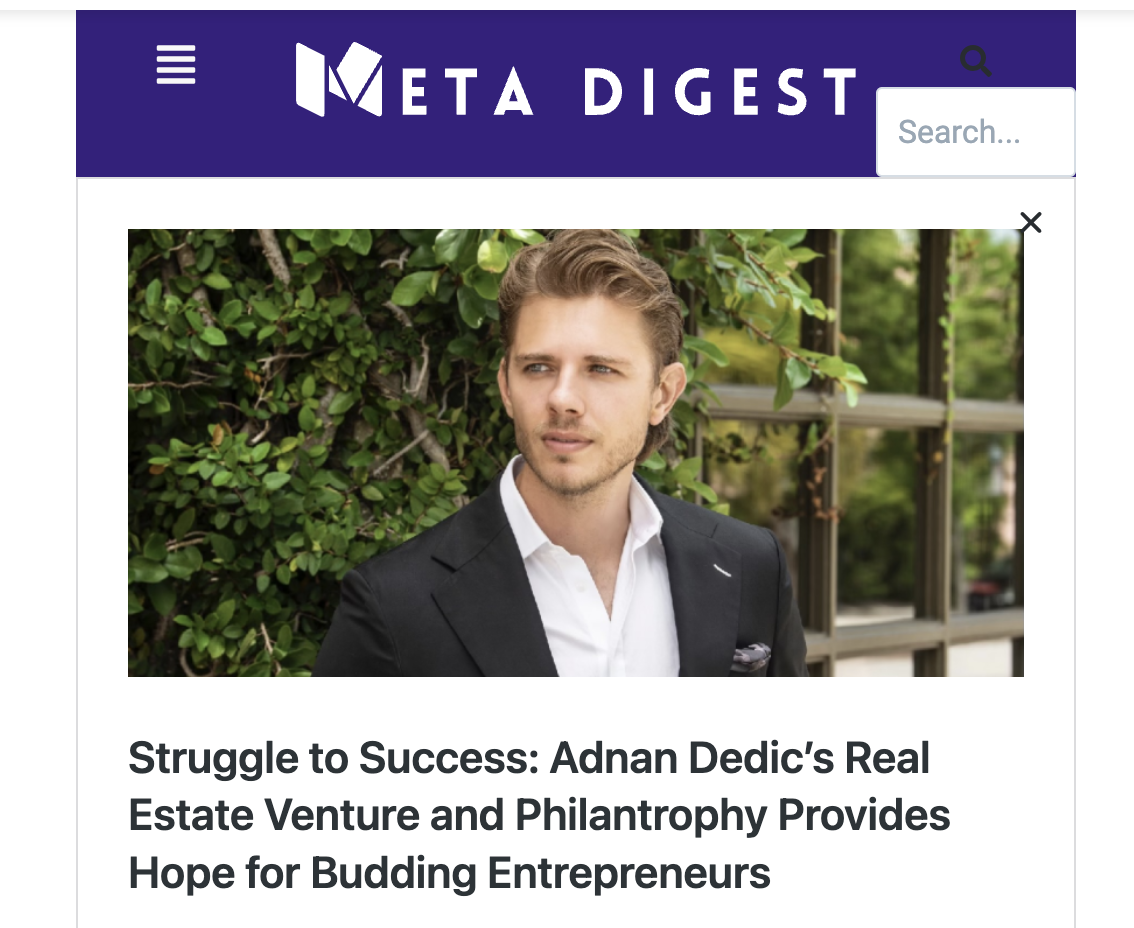 Young Entrepreneur Adnan Dedic Surpasses Vast Majority of US Real Estate Agents Before the Age of 30 – CEO Weekly